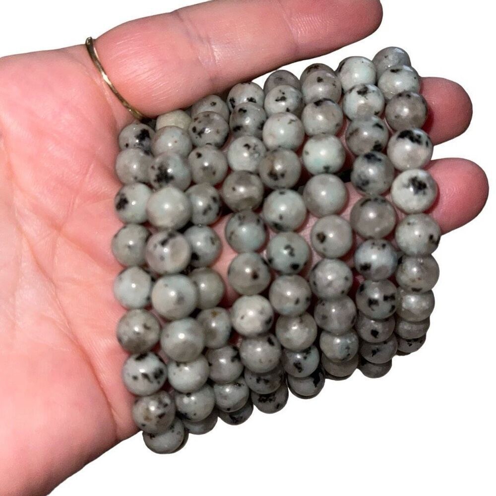 Kiwi jasper stretch bracelet crystal healing reiki NEW 7